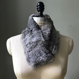 Vintage silver fur collar